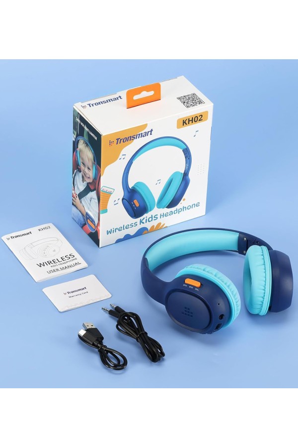 TRONSMART headphones για παιδιά KH02, ασύρματα & ενσύρματα, μπλε