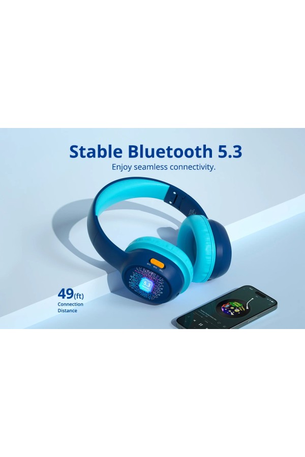 TRONSMART headphones για παιδιά KH02, ασύρματα & ενσύρματα, μπλε