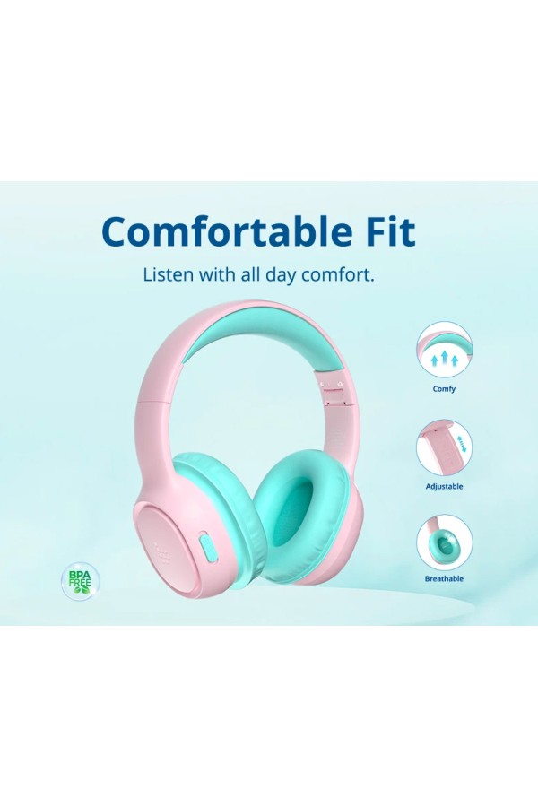 TRONSMART headphones για παιδιά KH02, ασύρματα & ενσύρματα, ροζ