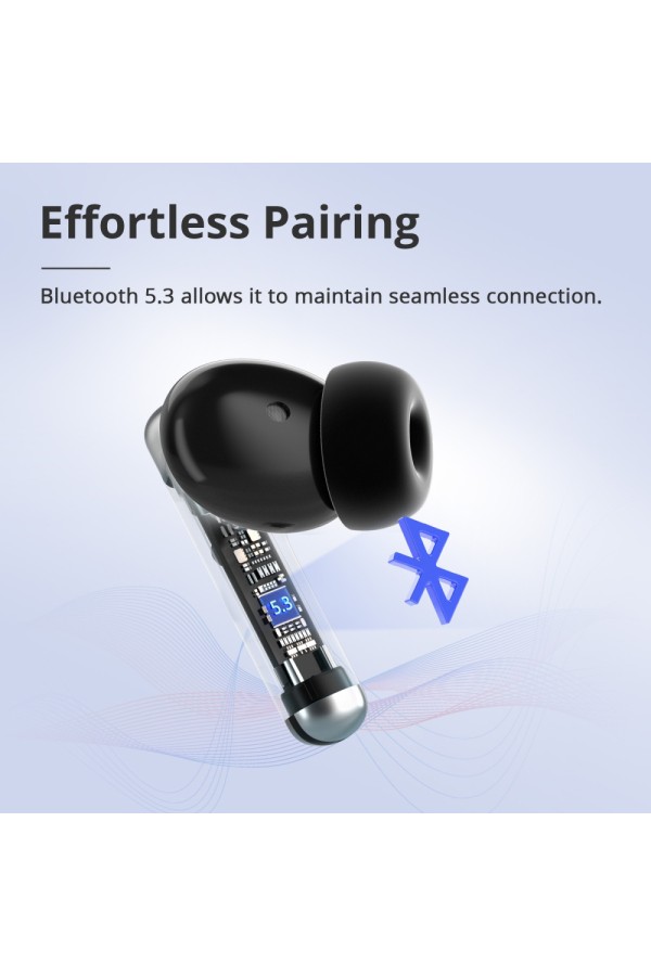 TRONSMART earphones με θήκη φόρτισης Sounfii R4, TWS, ENC, 12mm, μαύρο