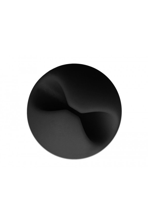 DELOCK οργανωτής καλωδίων σιλικόνης 18342, 1 θέση, Φ6.5mm, μαύρο, 6τμχ