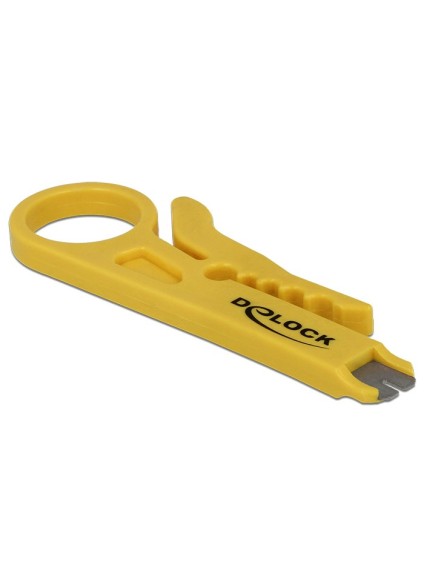 DELOCK Insertion Tool και Cable Stripper 18411, κίτρινο
