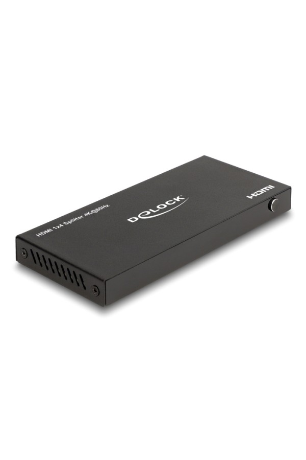 DELOCK HDMI splitter 18652 με downscaler πλήκτρο, 4 σε 1, 4K/60Hz, μαύρο