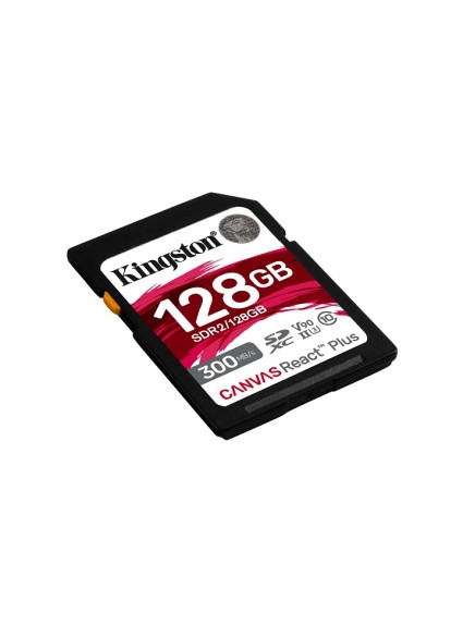 KINGSTON Memory Card Secure Digital Canvas React Plus SDR2/128GB, Class 10, UHS-II, U3, V90
