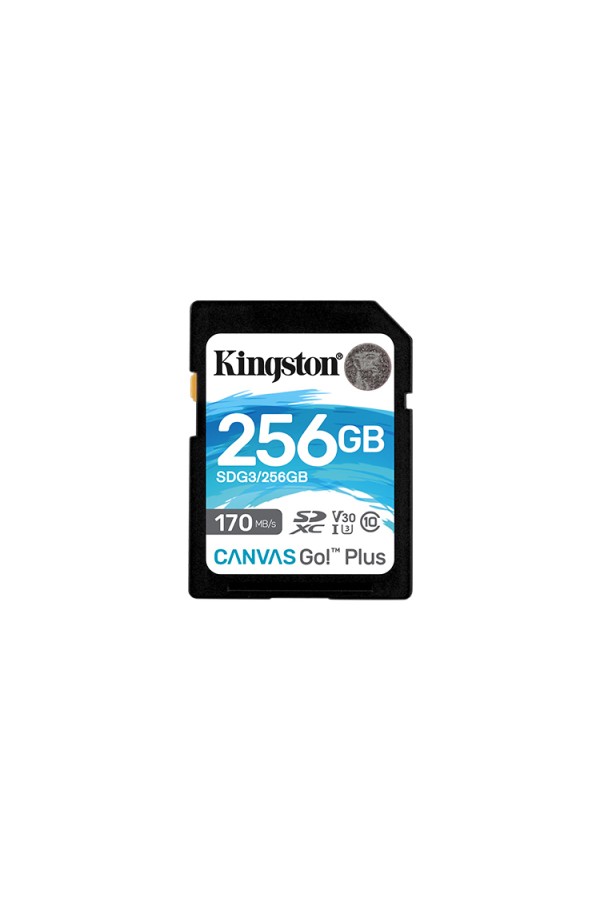 KINGSTON Memory Card SDG3/256GB Canvas Go PLUS 170R U3 C10