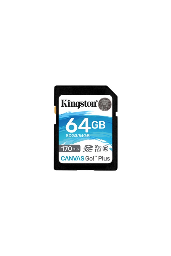 KINGSTON Memory Card SDG3/64GB Canvas Go PLUS 170R U3 C10