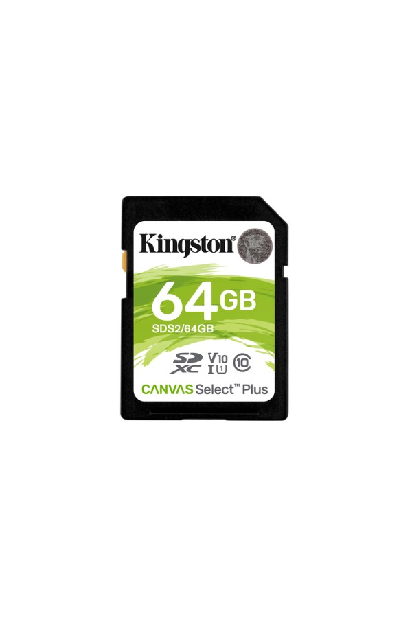 KINGSTON Memory Card Secure Digital Canvas Select Plus SDS2/64GB, Class 10