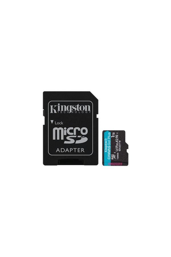 KINGSTON Memory Card MicroSD Canvas Go! Plus SDCG3/1TB, Class 10, SD Adapter