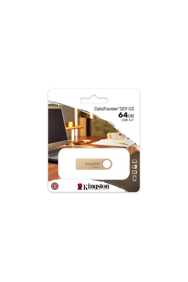 KINGSTON USB Stick Data Traveler DTSE9G3/64GB, USB 3.2, Gold