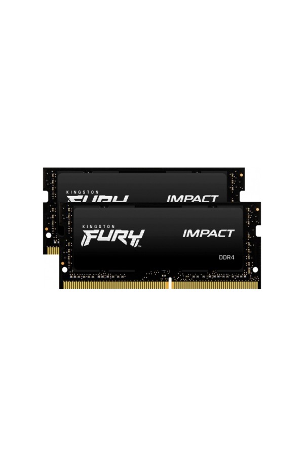 KINGSTON Memory KF426S16IBK2/32 ,FURY Impact DDR4 SODIMM, 2666MT/s, 32GB, Kit of 2