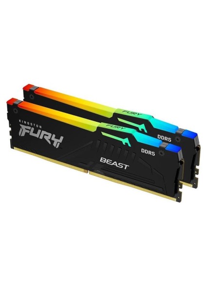 KINGSTON Memory KF552C36BBEA-16 FURY Beast Black RGB DDR5, 5200MT/s, 16GB, KIT OF 2