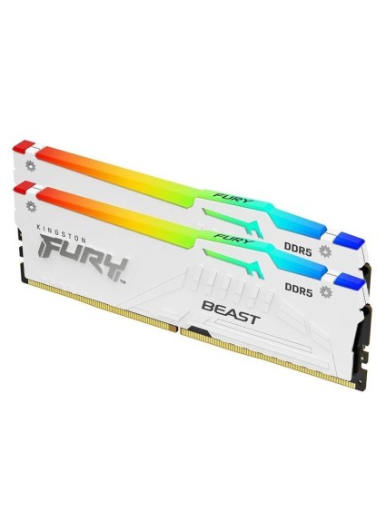 KINGSTON Memory KF556C36BWEAK2-32 FURY Beast White RGB DDR5, 5600MT/s, 32GB,KIT OF 2