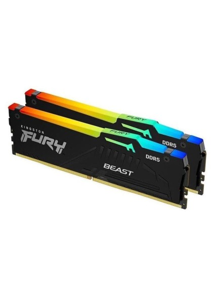 KINGSTON Memory  KF560C36BBE2AK2-32 FURY Beast Black RGB DDR5, 6000MT/s, 32GB KIT OF 2 EXPO