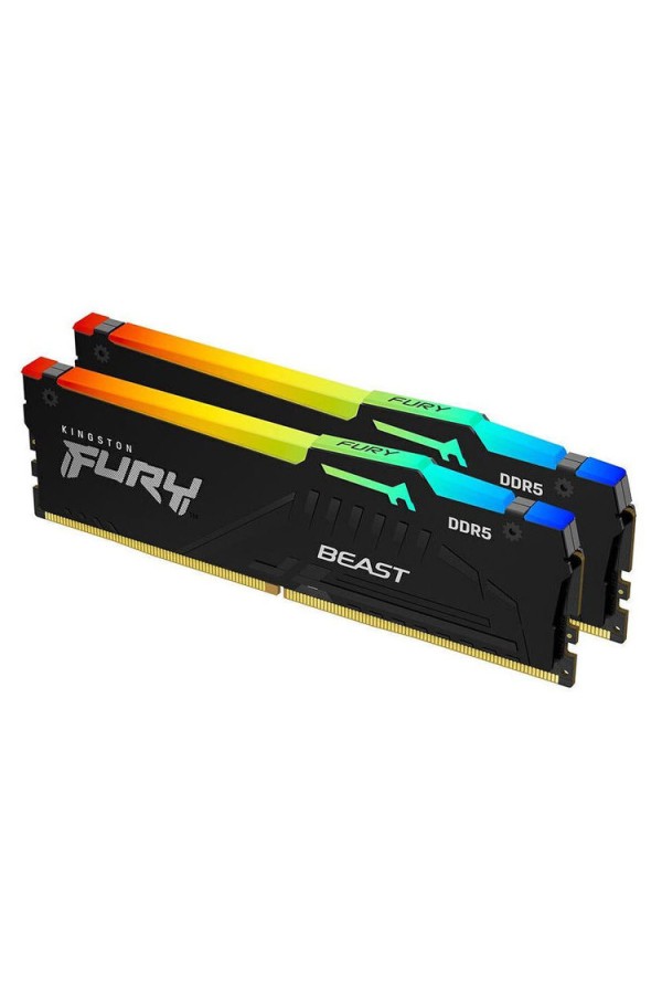 KINGSTON Memory KF564C32BBEAK2-64 FURY Beast Black RGB DDR5, 6000MT/s, 64GB KIT OF 2, EXPO