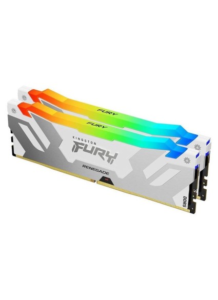 KINGSTON Memory KF576C38RWAK2-32  FURY Renegade WHITE RGB DDR5, 7600MT/s, 32GB kit of 2