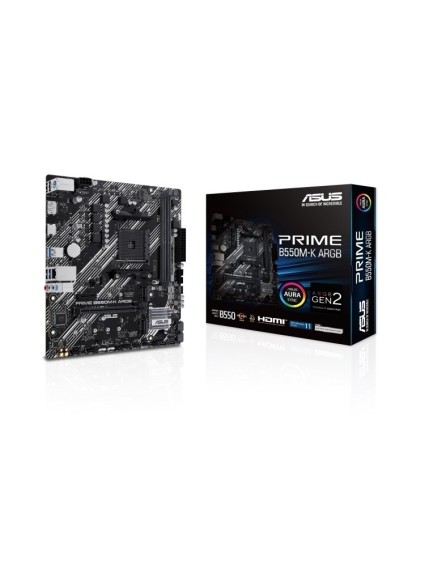 ASUS MOTHERBOARD PRIME B550M-K ARGB ,AM4 ,MATX