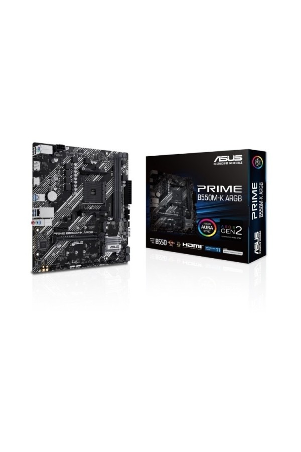 ASUS MOTHERBOARD PRIME B550M-K ARGB ,AM4 ,MATX