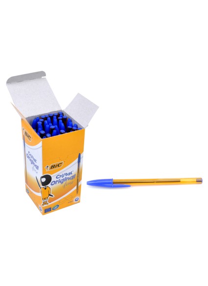 BIC στυλό διαρκείας με μύτη 0.8mm, μπλε, 50τμχ