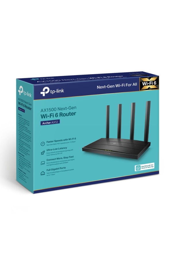 TP-LINK Archer AX12 AX1500 Wi-Fi 6 Router