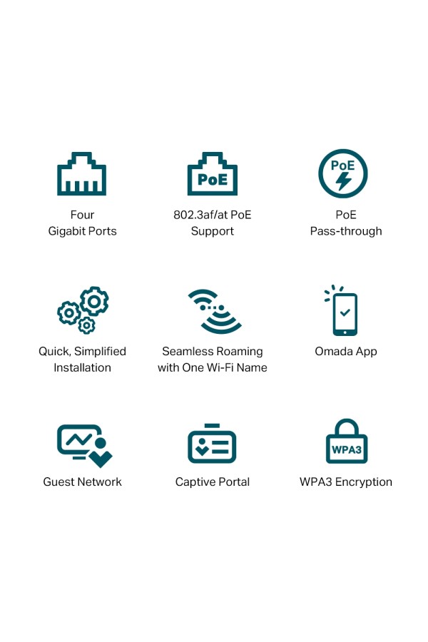 TP-LINK Access Point EAP655-Wall WiFi 6