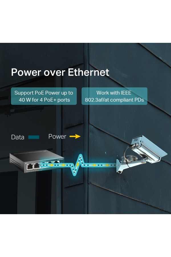 TP-LINK TL-SG1005LP 5PORTS GIGABIT 4 PORT 40W POE+