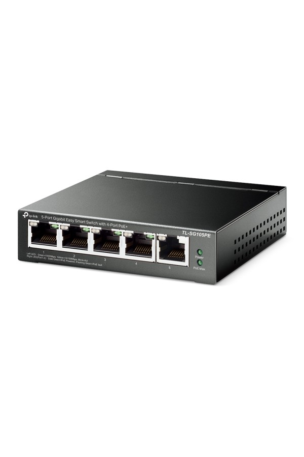 TP-LINK SWITCH SG-TL105PE 5xGBIT POE+ MANAGED