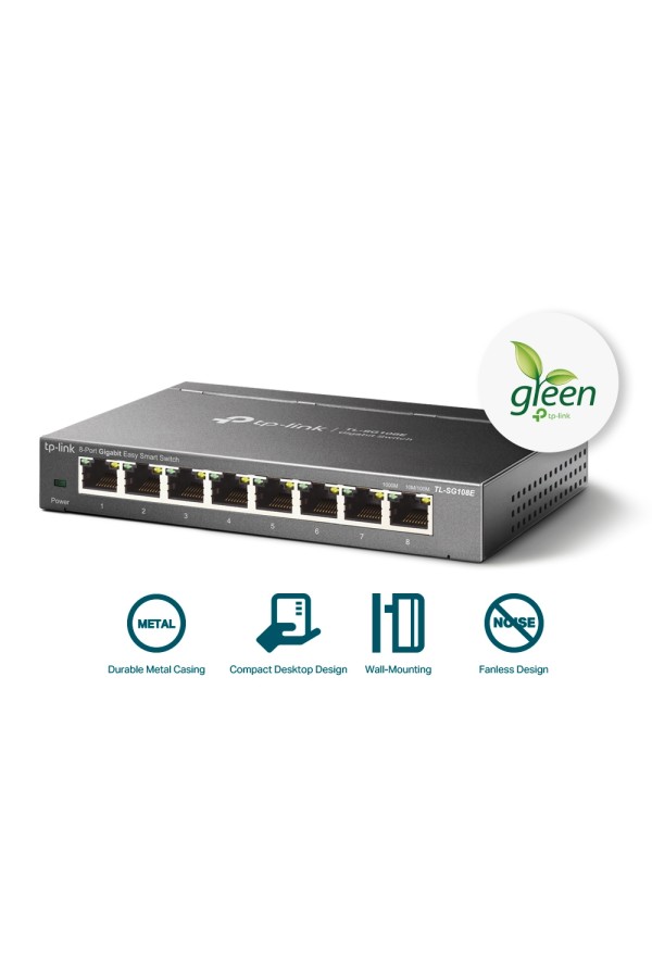 TP-LINK SWITCH TL-SG108E, 8 PORT, 10/100/1000 MBPS