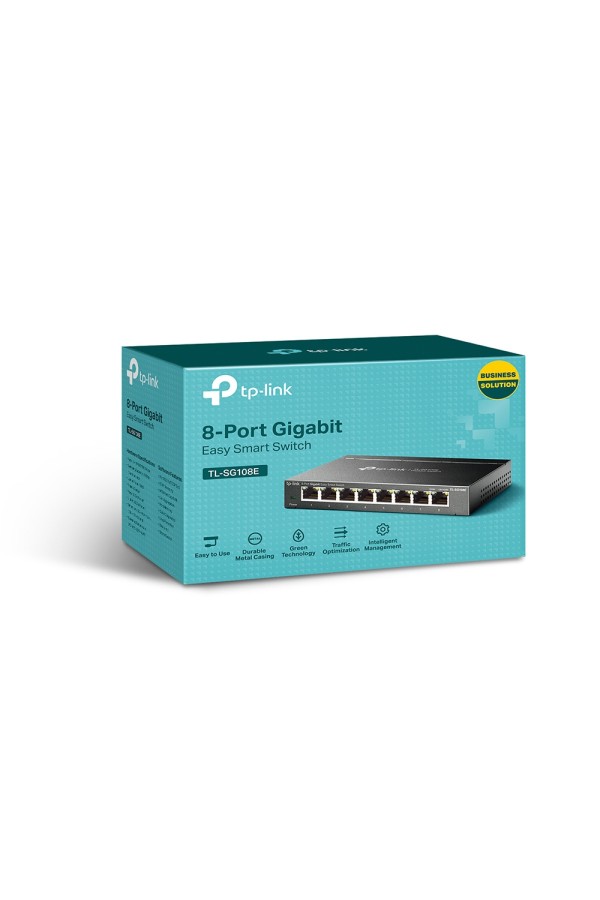 TP-LINK SWITCH TL-SG108E, 8 PORT, 10/100/1000 MBPS