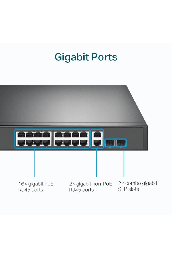 TP-LINK SWITCH TL-SG1218MP, 16 PORT, POE+