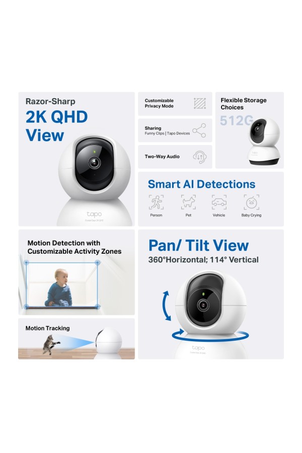 TP-LINK WiFi Camera Tapo C220 Pan Tilt WiFi Camera