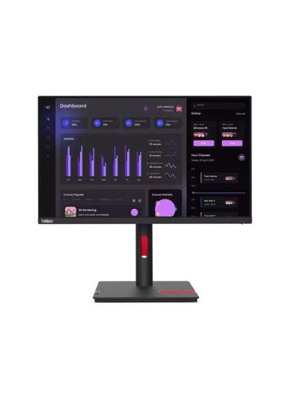 LENOVO Monitor ThinkVision T24i-30 23.8'' IPS FHD, HDMΙ, Display Port, VGA, Height adjustable, 3YearsW