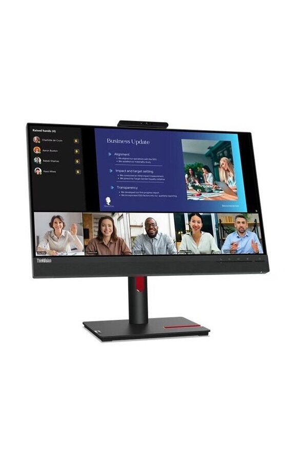 LENOVO Monitor ThinkVision T24v-30 23.8'' FHD IPS, Slim Bezel, HDMI, Display Port, VGA, Height adjustable, Webcam, Speakers, 3YearsW