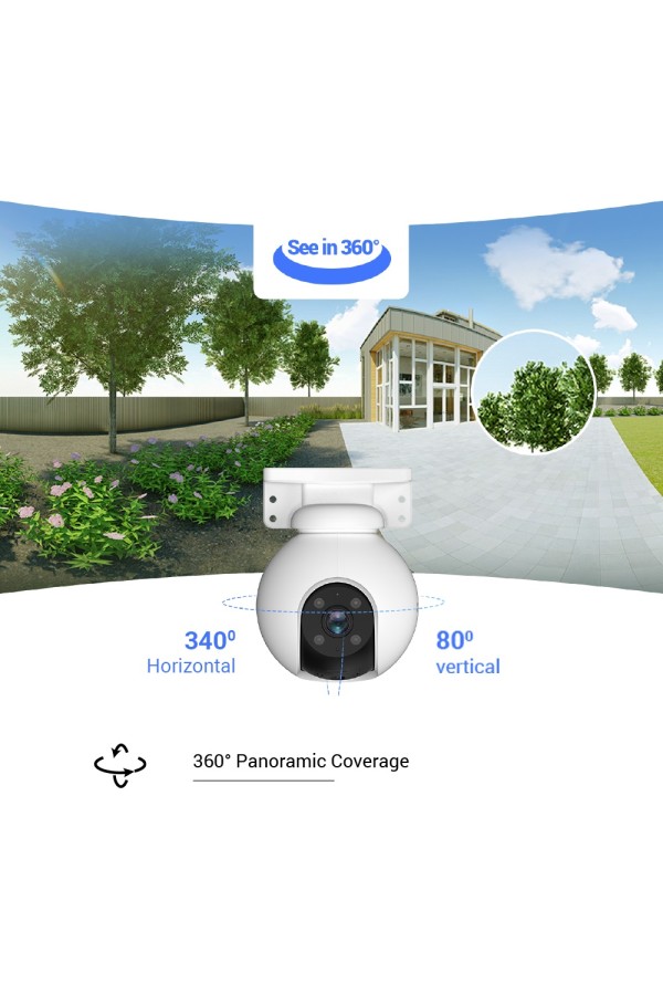 EZVIZ Camera H8 PRO 2K 3MP Pan Tilt Outdoor IP65