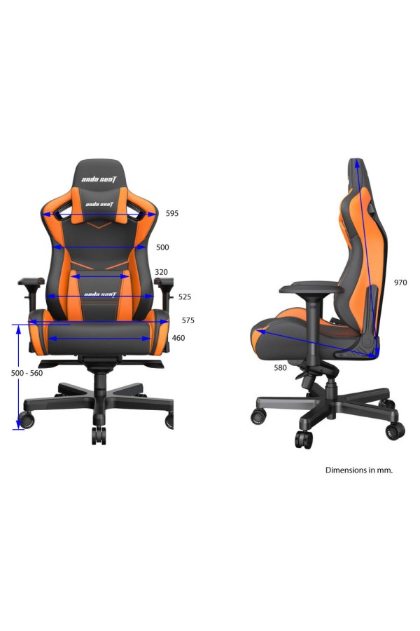 ANDA SEAT Gaming Chair AD12XL KAISER-II Black-Orange