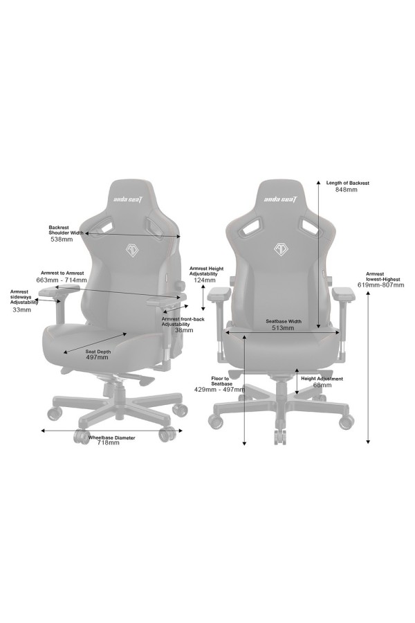 ANDA SEAT Gaming Chair KAISER-3 Large Black