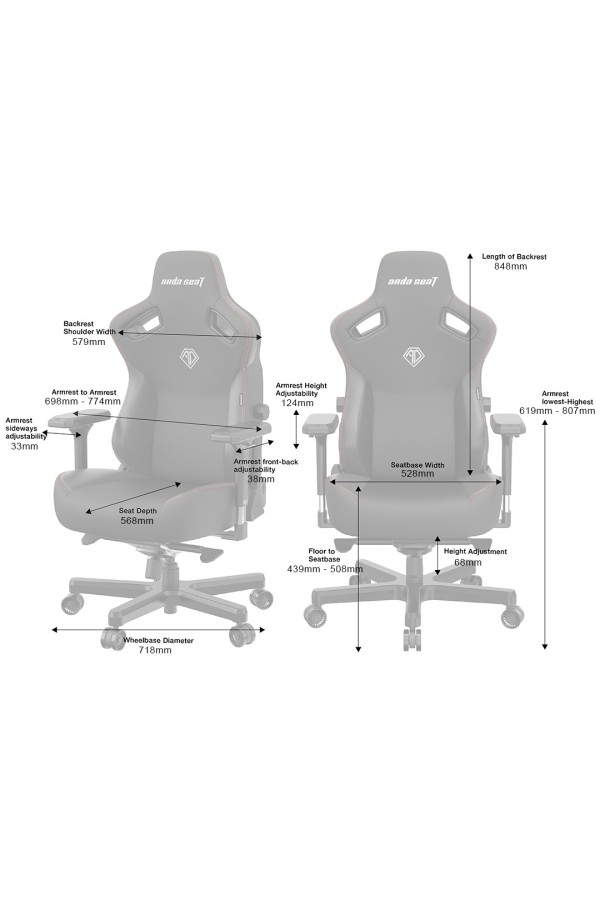 ANDA SEAT Gaming Chair KAISER-3 XL Maroon
