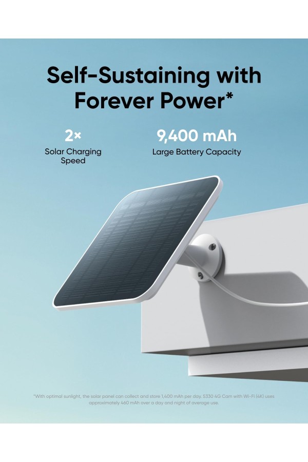 ANKER Eufy 4G LTE Cam S330 4K Pan and Tilt with Solar Panel Kit