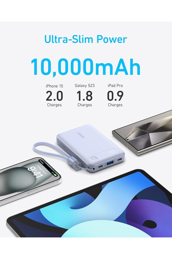 Anker Powerbank 10K 22.5W with USB-C Cable