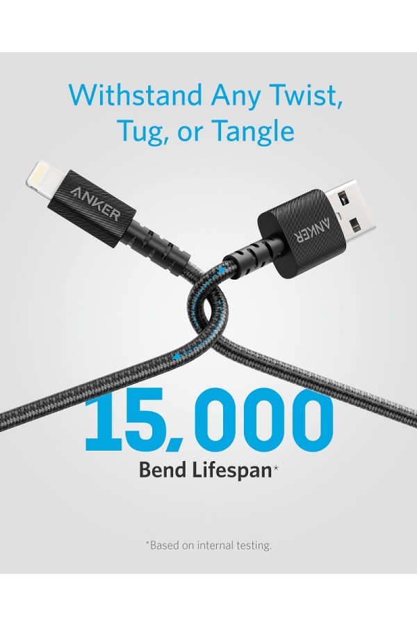 ANKER Cable Lightning MFI to USB-A 2.0 Powerline Select+ 1.8M Black