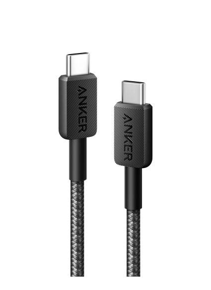 ANKER 322 USB-C to USB-C Cable 480MBps, 60W, 0.9m Black