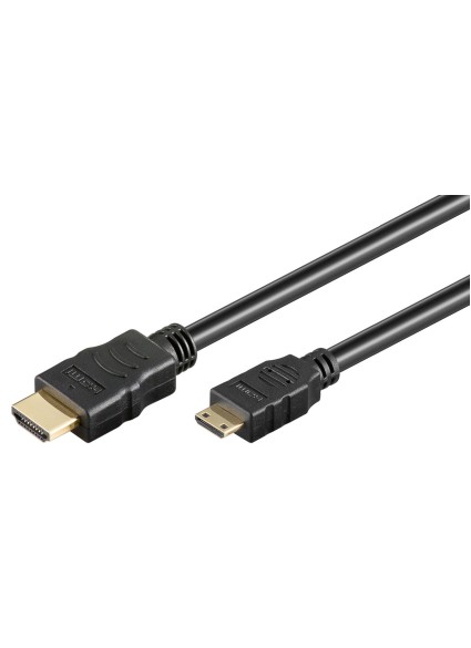 GOOBAY καλώδιο mini HDMI σε HDMI 31934 με Ethernet, 4K/30Hz, 5m, μαύρο