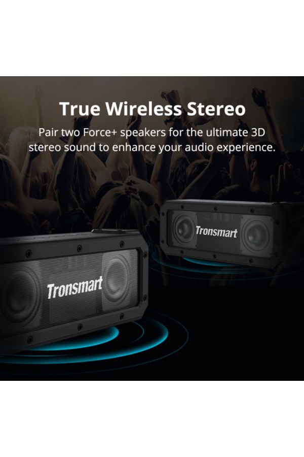 TRONSMART φορητό ηχείο Element Force+ 40W, Bluetooth/NFC, 6600mAh, μαύρο