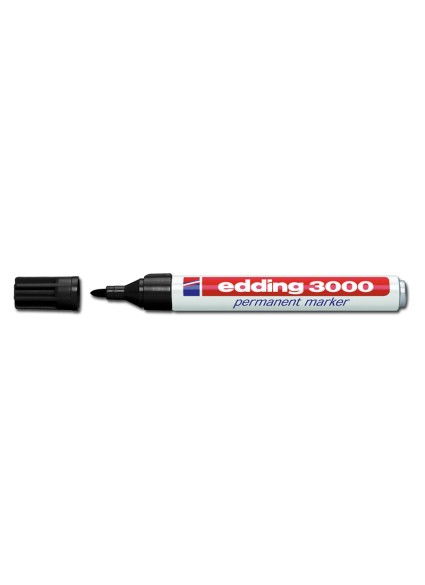 EDDING ανεξίτηλος μαρκαδόρος 3000, 1.5-3mm, επαναγεμιζόμενος, μαύρος