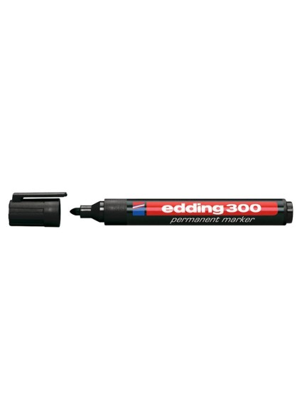 EDDING ανεξίτηλος μαρκαδόρος 300, 1.5-3mm, επαναγεμιζόμενος, μαύρος