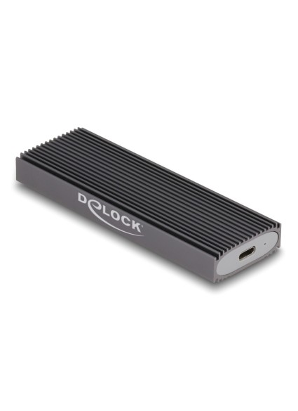DELOCK θήκη για M.2 NVMe PCIe/SATA SSD 42019, tool free, 10Gbps, μαύρη