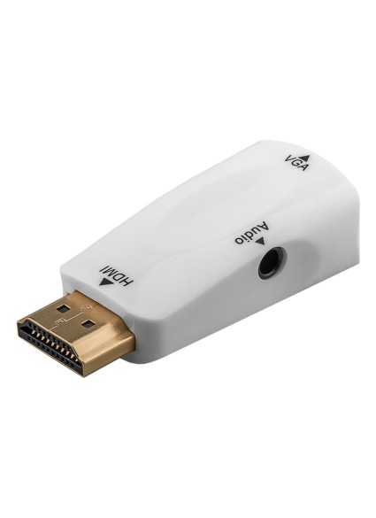 GOOBAY αντάπτορας HDMI σε VGA 44793 με 3.5mm, 1080p/60Hz, λευκός