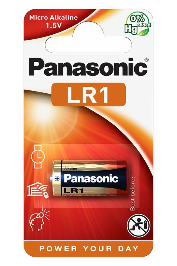 PANASONIC αλκαλική μπαταρία, Lady/LR1, 1.5V, 1τμχ