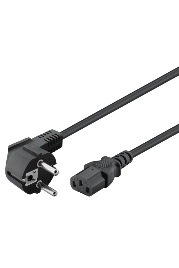 GOOBAY καλώδιο τροφοδοσίας 51320, γωνιακό, 3G 1.00mm², 5m, μαύρο