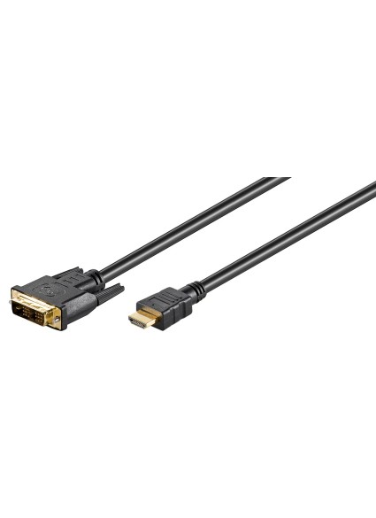 GOOBAY καλώδιο DVI-D σε HDMI 51579, 1m, μαύρο