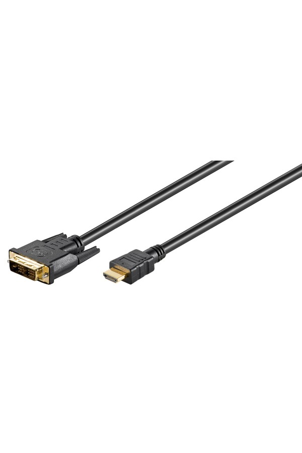 GOOBAY καλώδιο DVI-D σε HDMI 51580, 2m, μαύρο